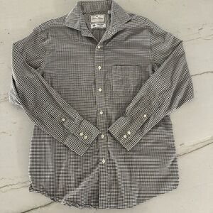 Brooks Brothers Dress Shirt Mens 15/33 Luxury Collection Thomas Mason Plaid